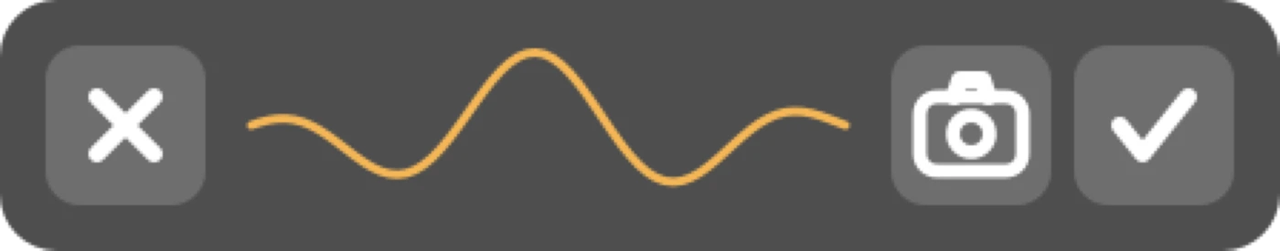 The Parviz voice widget showing a recording in progress
